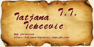Tatjana Tepčević vizit kartica